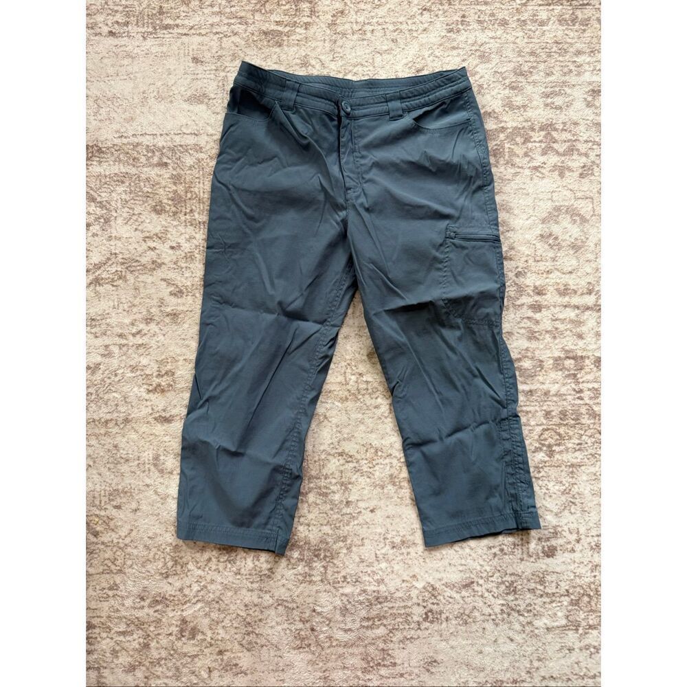 Eddie Bauer Women's Water Resistant Tech Cargo Hiking Rainier Capri Gray Size 6